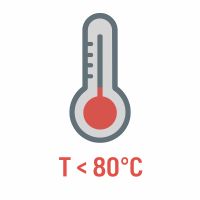 Utilisation de longue durée, limite 80 °C maximum