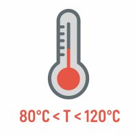 Utilisation de longue durée entre 80 °C et 120 °C