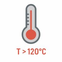 Utilisation de longue durée au-dessus de 120 °C