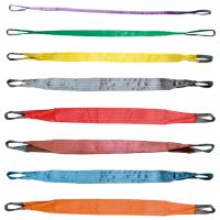 Sangle plate en polyester avec boucles pour élingue, international, Sangle plate en polyester avec boucles pour élingue, international,