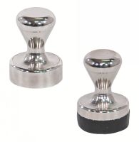 Magnete piatto rotondo con protezione e maniglia di acciaio nichelato,
