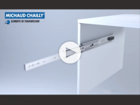 Kugellagerschlitten - Automatisches Schließsystem am Ende des Verfahrwegs Kugellagerschlitten - Automatisches Schließsystem am Ende des Verfahrwegs