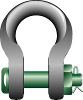 WIDE-BODY, WITH HIGH-STRENGTH PINNED BOLT, GRADE 80 LYRE SHACKLE - WIDE-BODY, WITH HIGH-STRENGTH PINNED BOLT, GRADE 80 LYRE SHACKLE -