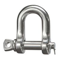 STAINLESS STEEL D-SHACKLE WITH PINNED BOLT, GRADE 60, - STAINLESS STEEL D-SHACKLE WITH PINNED BOLT, GRADE 60, -