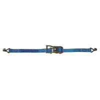 2-PART LASHING BELT WITH RATCHET TENSIONER AND HOOKS, - 2-PART LASHING BELT WITH RATCHET TENSIONER AND HOOKS, -