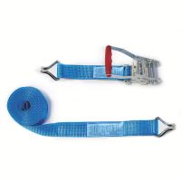2-PART LASHING BELT WITH HOOKS AND SAFETY-OPENING TENSIONER, - 2-PART LASHING BELT WITH HOOKS AND SAFETY-OPENING TENSIONER, -