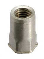 ACERO INOXIDABLE A2 TUERCA AVELLANADA RIVKLE® CILÍNDRICA LISA SEMIHEXAGONAL CON CABEZA FINA -