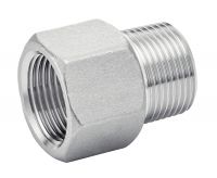 INOX 316L ADAPTATEUR FEMELLE NPT / MÂLE GAZ CONIQUE USINÉ INTERNATIONAL
