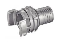 INOX 316 - ALUMINIUM DOUILLE ANNELÉE ET COLLERETTE, AVEC VERROU JOINT NBR DEMI-RACCORD INTERNATIONAL