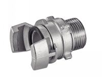 ALUMINIUM DEMI-RACCORD À DOUILLE MÂLE FILETAGE GAZ CYLINDRIQUE, AVEC VERROU JOINT NBR-INOX 316 INTERNATIONAL