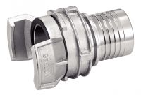INOX 316 DEMI-RACCORD À DOUILLE ANNELÉE ET COLLERETTE TYPE UTS®, AVEC VERROU JOINT NBR INTERNATIONAL