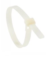 BLANC RÉOUVRABLE PA66 COLLIER PLASTIQUE INTERNATIONAL