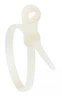 BLANC AVEC TROU D'ACCROCHE PA66 COLLIER PLASTIQUE INTERNATIONAL