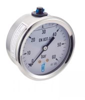 BRASS MALE BSPP AXIAL CONNECTION GLYCERINE BATH PRESSURE GAUGE WITH STAINLESS STEEL CASE INTERNATIONAL