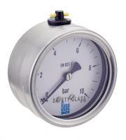 316L MALE BSPP/NPT AXIAL STAINLESS STEEL DRY PRESSURE GAUGE CONNECTION INTERNATIONAL