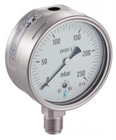 316L MALE BSPP VERTICAL STAINLESS STEEL FITTING ALL STAINLESS STEEL DRY MANOMETER WITH CAPSULE FOR LOW PRESSURE INTERNATIONAL