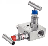 316L 2-WAY MANIFOLD 1 INLET / 1 OUTLET + DRAIN INTERNATIONAL