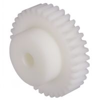 MÓDULO 1.0 - ANCHO DE DIENTE RUEDA CILÍNDRICA RECTA DE 10 MM EN POM H -