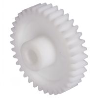 MÓDULO 2.5 - ANCHO DE DIENTE 17 O 19MM RUEDA CILÍNDRICA RECTA EN POM C -