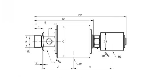 DN 8 UND 15 DREHGELENKE LUFT, HYDRAULIKÖL UND VAKUUM - DN 8 UND 15 DREHGELENKE LUFT, HYDRAULIKÖL UND VAKUUM -