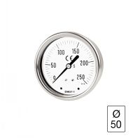 DURCHMESSER 50 MANOMETER EDELSTAHLGEHÄUSE MIT BAD ANSCHLUSS AN DER RÜCKSEITE -