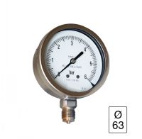 DURCHMESSER 63 MANOMETER GANZ AUS EDELSTAHL TROCKEN ANSCHLUSS UNTEN - DURCHMESSER 63 MANOMETER GANZ AUS EDELSTAHL TROCKEN ANSCHLUSS UNTEN -